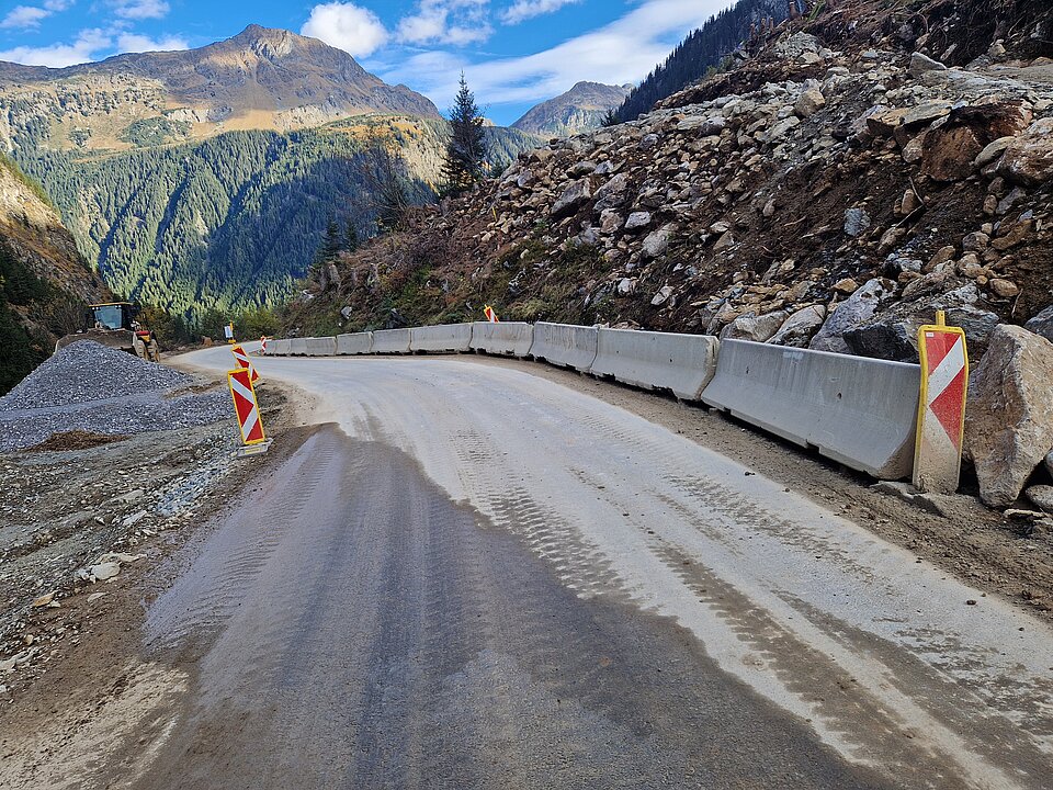 Baustelle Silvretta Hochalpenstraße