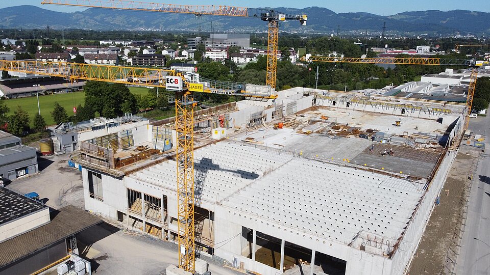 Drohnenfoto Baustelle Betriebserweiterung Collini