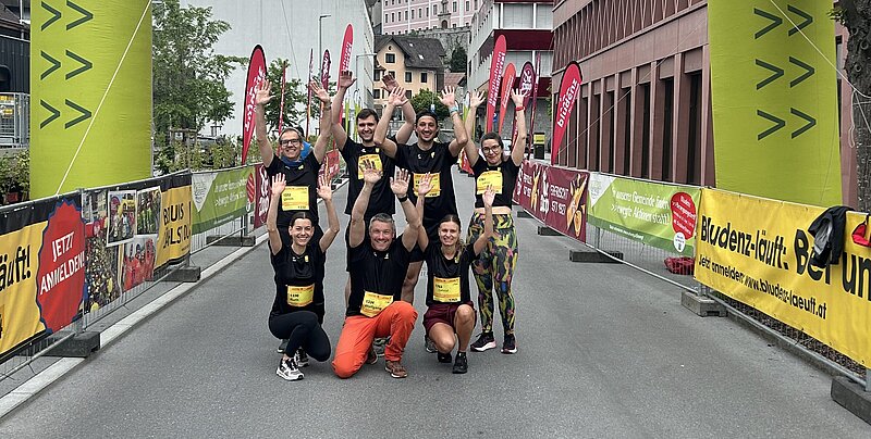 Jäger-Laufteam bei Bludenz läuft