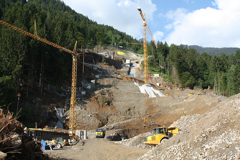 Baustellenübersicht Schanzenanlage Tschagguns