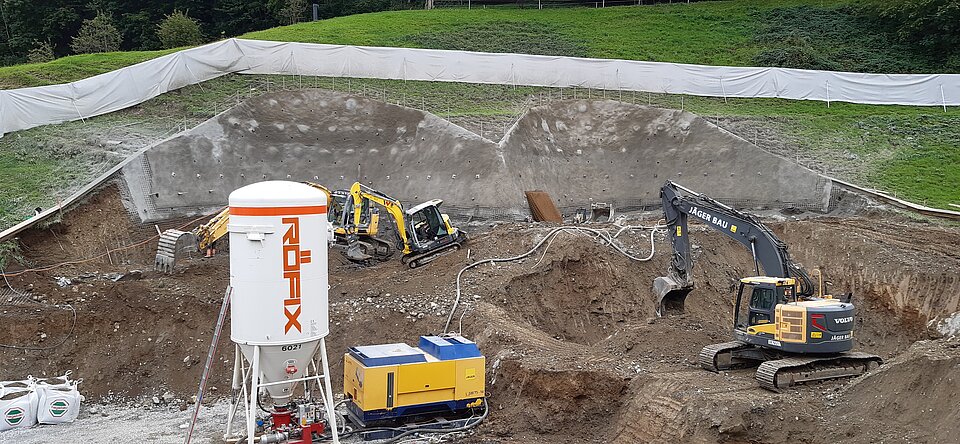 Baustellenübersicht Erkundungsstollen Tisis