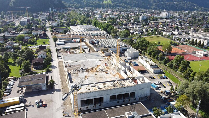 Drohnenfoto Baustelle Betriebserweiterung Collini